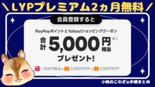 今なら会員登録で合計5000円相当がもらえて会費2ヵ月無料！LYPプレミアム特典対象かチェック